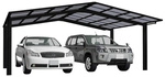 XIMAX Doppelcarport &raquo;Linea&laquo;, Typ 60, Au&szlig;enma&szlig; BxT: 545,6 x 495,4 cm, schwarz