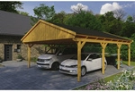 SKANHOLZ Carport &raquo;Fichtelberg&laquo;, BxT: 618 x 808 cm, Firsth&ouml;he: 362 cm, lasiert -