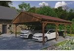 SKANHOLZ Carport &raquo;Fichtelberg&laquo;, BxT: 618 x 808 cm, Firsth&ouml;he: 362 cm, lasiert -
