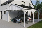 SKANHOLZ Carport &raquo;Fichtelberg&laquo;, BxT: 423 x 566 cm, Firsth&ouml;he: 326 cm, lasiert -