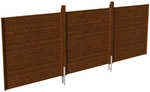 SKANHOLZ R&uuml;ckwand, Breite: 550 cm, nussbaum