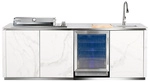 BUSCHBECK Outdoor-K&uuml;che &raquo;Sheffield&laquo;, BxHxT: 253 x 143 x 110 cm, wei&szlig; - weiss