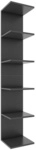VCM Wandregal &raquo;Lazas&laquo;, BxHxL: 35 x 180 x 30 cm, Holzwerkstoff - grau