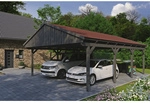 SKANHOLZ Carport &raquo;Fichtelberg&laquo;, BxT: 618 x 808 cm, Firsth&ouml;he: 362 cm, lasiert -