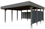 SKANHOLZ Doppelcarport &raquo;Friesland Set 13&laquo;, 557 x 555 cm (BxT), mit R&uuml;ck- und