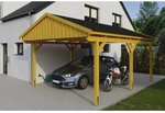 SKANHOLZ Carport &raquo;Fichtelberg&laquo;, BxT: 423 x 566 cm, Firsth&ouml;he: 326 cm, lasiert -