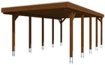 SKANHOLZ Carport &raquo;Friesland&laquo;, BxT: 397 x 708 cm, Firsth&ouml;he: 241 cm, farbbehandelt