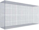 Gabiona Spiralgabione, LxHxT: 200 x 100 x 40 cm - silberfarben