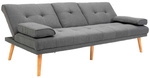 HOMCOM Sofa, Schlafsofa, 3-Sitzer, LxBxH: 95,5 x 181 x 72 cm - grau