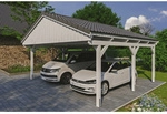 SKANHOLZ Carport &raquo;Fichtelberg&laquo;, BxT: 618 x 566 cm, Firsth&ouml;he: 362 cm, lasiert -
