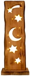 N&Auml;VE LED Dekoleuchte, BxHxL: 2,5 x 27 x 16 cm, Holz - beige