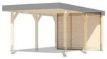 KARIBU Carport-R&uuml;ckwand, BxH: 288 x 210 cm, braun, passend f&uuml;r: Einzelcarport