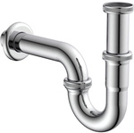 Kirchhoff R&ouml;hrensiphon, Anschluss: 1 1/4", Edelstahl - silberfarben