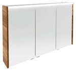FACKELMANN Spiegelschrank &raquo;VERONA&laquo;, 110cm, 3 T&uuml;ren, LED-Bel., Nussbaum, 1100 x 683