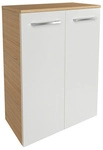 FACKELMANN Doppel-Midischrank &raquo;B.style&laquo;, Sandeiche/weiss, 2 T&uuml;ren, BxHxT: 60,2 x