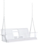 Outsunny H&auml;ngebank, LxBxH: 150 x 75 x 53 cm - weiss