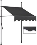 GARDEN PLEASURE Klemmmarkise, anthrazit, polyester - grau