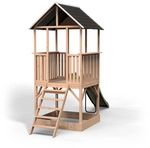 EXIT Toys Spielturm &raquo;Panorama 500&laquo;, mit Rutsche und Sandkasten - braun