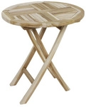 GARDEN PLEASURE Klapptisch &raquo;JAVA&laquo;, &Oslash;: 70 cm, Teakholz - beige