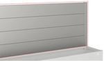 BIOHORT Sichtschutz, BxHxT: 398,3 x 91,1 x 4,2 cm, quarzgrau-metallic