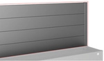 BIOHORT Sichtschutz, BxHxT: 398,3 x 91,1 x 4,2 cm, dunkelgrau-metallic