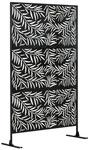 Outsunny Sichtschutz, Paravent, LxBxH: 122 x 45 x 198 cm - schwarz