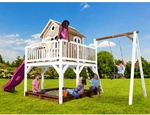 AXI Spielturm &raquo;Liam&laquo;, BxHxT: 541 x 291 x 277 cm, Holz, braun/wei&szlig;/lila