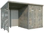 PALMAKO Ger&auml;tehaus &raquo;Leif&laquo;, B x H x L: 370 x 228 x 170 cm, Grau, tauchgrundiert