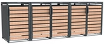 Westmann M&uuml;lltonnenbox &raquo;Lacina&laquo;, BxHxT: 332 x 116 x 80 cm, f&uuml;r 5 x 240 L