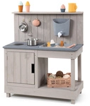 MUDDY BUDDY Matschk&uuml;che &raquo;Mud Expert&laquo;, LxBxH: 80x40x90 cm, Holz - grau