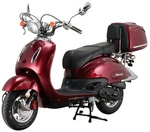 ALPHA MOTORS Mofa &raquo;Firenze&laquo;, Retro, 50 ccm, 25 km/h, EURO 5, weinrot, inkl....