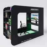 PHOENIX Bett &raquo;MINECRAFT&laquo;, BxLxH: 126 x 233 x 185 cm - schwarz