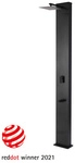 STEINBACH Solardusche &raquo;Straight Line&laquo;, H&ouml;he: 220 cm, 40 l-Tank, Aluminium, schwarz