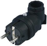 REV-Ritter Schutzkontatk-Winkelstecker, 250 V, Schwarz