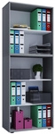 VCM Regal &raquo;Lona XXL ohne T&uuml;ren&laquo;, BxHxL: 37 x 183 x 70 cm, Holzwerkstoff - grau