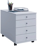 VCM Rollcontainer &raquo;Lona Maxi &laquo;, BxH: 42 x 57 cm, Holzwerkstoff - weiss