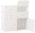 HOMCOM Schuhschrank, BxH: 37 x 73 cm, Kunststoff - weiss