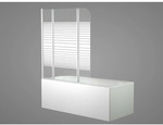 Marwell Duschabtrennung, BxH: 125 x 140 cm, 3-teilig - weiss