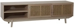 SalesFever Lowboard, natur, Mitteldichte Faserplatte (MDF)/paulowniaholz/rattan -
