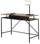 SalesFever Schreibtisch, BxT: 132 x 55 cm, MDF/Metall/Kunststoff - beige