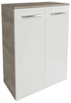 FACKELMANN Doppel-Midischrank &raquo;B.style&laquo;, Nature-Oak/weiss, 2 T&uuml;ren, BxHxT: 60,2 x