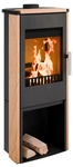HAAS & SOHN Kaminofen &raquo;MONTEGROTTO&laquo;, woodstone/schwarz, Naturstein, 6 kW