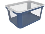 Rotho Aufbewahrungsbox &raquo;Albris&laquo;, 45 l, Polypropylen (PP), mit St&uuml;lpdeckel - blau