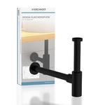 Kirchhoff Flaschensiphon, Anschluss: 1 1/4", Edelstahl - schwarz