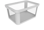 Rotho Aufbewahrungsbox &raquo;Albris&laquo;, 45 l, Polypropylen (PP), mit St&uuml;lpdeckel - weiss