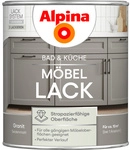 ALPINA M&ouml;bel-Lack &raquo;Bad & K&uuml;che&laquo;, Granit, seidenmatt, 750 ml - grau