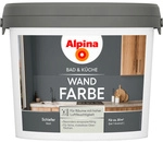 ALPINA FARBEN Wandfarbe &raquo;Bad & K&uuml;che&laquo;, Schiefer, matt, 2,5 L - schwarz