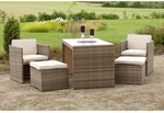 MERXX Gartenm&ouml;belset &raquo;Merano&laquo;, 4 Sitzpl&auml;tze, Stahl/Kunststoff, inkl. Auflagen -