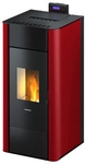 FREEPOINT Pelletofen &raquo;Tesis 23&laquo;, 22,4 kW, Stahl, weiss, wasserf&uuml;hrend - rot