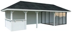 PALMAKO Pavillon &raquo;Bianca&laquo;, Aufstellma&szlig;e BxTxH: 960 x 384 x 319 cm, lackiert,...